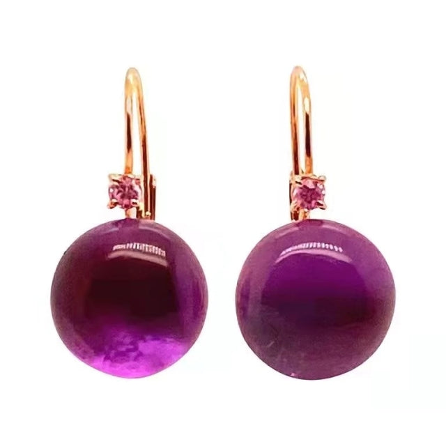 Pendientes de moda para mujer, pendientes colgantes de gancho de piedra Natural con incrustaciones de Color dorado delicado en 4 colores para mujer, joyería de compromiso de boda