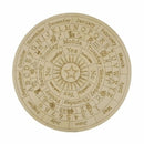 Wooden Divination Pendulum Board Star Sun Moon Energy Carven Plate Healing Meditation Board Ornaments Metaphysical Altar