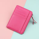 1PC Small Women Men Credit ID Card Holder PU Leather Zipper Fashion Ultra-Thin Wallet Money Bag Case Coin Purse Clip Organizer