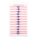 Classic Amulet Evil Nazar Eye Charm Bracelet Red Black String Rope Braided Friendship Bracelets for Women Statement Jewelry
