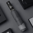 Paraguas automático para mujer, paraguas con luz Led inversa a rayas reflectantes, tres paraguas plegables invertidos, 10 varillas, paraguas a prueba de viento, viaje