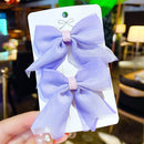 2022 New Bow Headgear Cute Sweet Little Girl Hair Accessories Summer Girls Net Red Clips Baby Hairpins Children Hair Clips Gifts