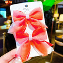 2022 New Bow Headgear Cute Sweet Little Girl Hair Accessories Summer Girls Net Red Clips Baby Hairpins Children Hair Clips Gifts