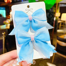 2022 New Bow Headgear Cute Sweet Little Girl Hair Accessories Summer Girls Net Red Clips Baby Hairpins Children Hair Clips Gifts