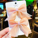 2022 New Bow Headgear Cute Sweet Little Girl Hair Accessories Summer Girls Net Red Clips Baby Hairpins Children Hair Clips Gifts