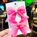 2022 New Bow Headgear Cute Sweet Little Girl Hair Accessories Summer Girls Net Red Clips Baby Hairpins Children Hair Clips Gifts