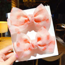 2022 New Bow Headgear Cute Sweet Little Girl Hair Accessories Summer Girls Net Red Clips Baby Hairpins Children Hair Clips Gifts