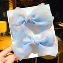2022 New Bow Headgear Cute Sweet Little Girl Hair Accessories Summer Girls Net Red Clips Baby Hairpins Children Hair Clips Gifts