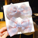 2022 New Bow Headgear Cute Sweet Little Girl Hair Accessories Summer Girls Net Red Clips Baby Hairpins Children Hair Clips Gifts