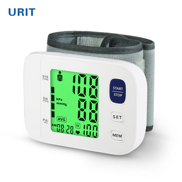 Urit Blutdruckmessgerät Digitales elektronisches Blutdruckmessgerät Automatisches BP-Gerät Herzfrequenz-Pulsmonitor lange Manschette