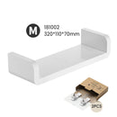 New Wall-Mounted Bathroom Storage Rack Shelf White Make Up Organizer Large Capacity for Kitchen Household Bathroom Accessories