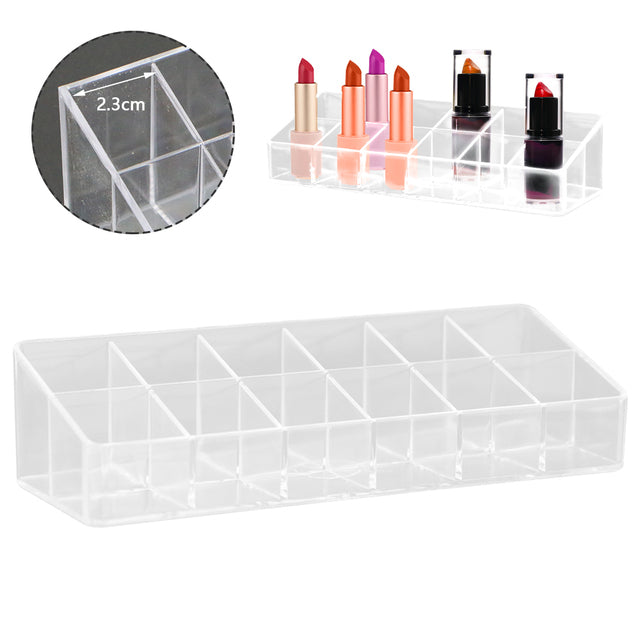 Makeup Blush Organizer Storage for Cosmetics Desktop Makeup Organizer 7-compartment Plastic Eye Shadow Storage Box Organizer