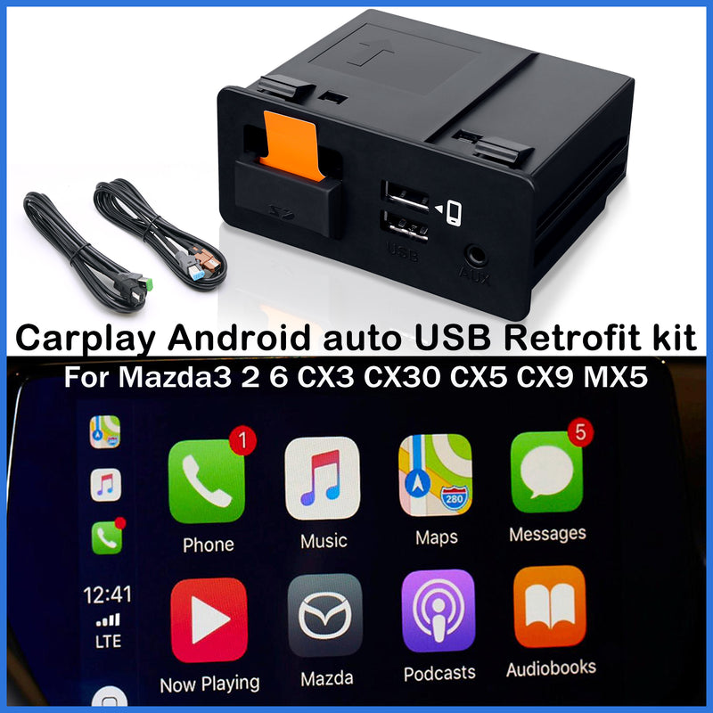 Apple CarPlay Android Auto USB Adapter Hub OEM für Mazda 3 6 2 Mazda CX5 CX3 CX9 Miata MX5 Toyota Yaris TK78-66-9U0C
