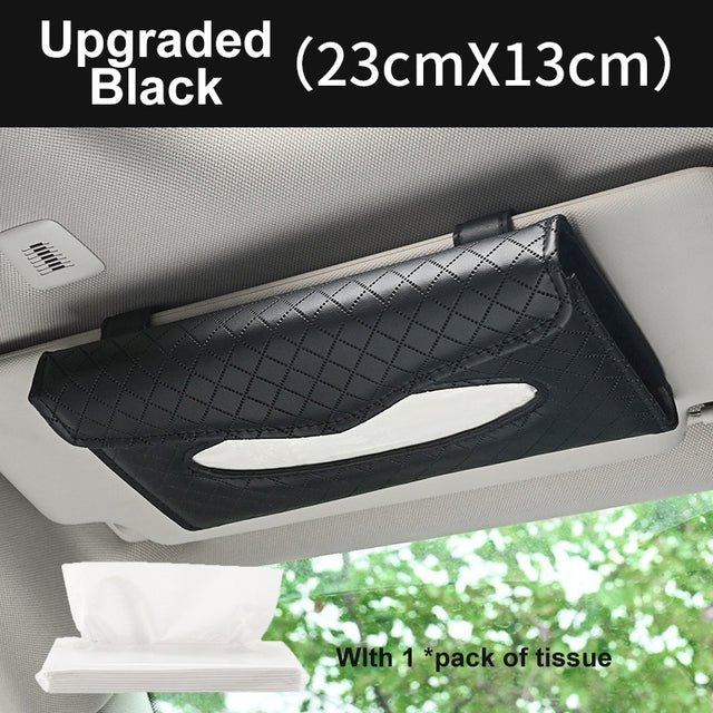 Car Tissue Box Car Sun Visor Tissue Box Holder Auto Interior Storage Mask Storage Box Decoration For Universal Car Accessories