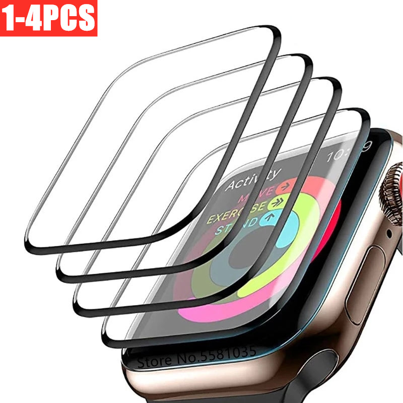 1-4PCS Schutzfolie für Apple Watch 7 6 SE 5 4 3 Displayschutzfolien 40MM 41MM 42MM 44MM 45MM auf Iwatch 4/5/6/SE/7 Serie 38mm