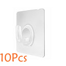 Gancho de almacenamiento de pared de 20 piezas, soporte de enchufe de alimentación sin perforaciones, gancho invisible para cocina, colgador adhesivo de pared para baño