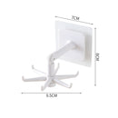 Universalhaken 360-Grad drehbare Sechs-Klauen-Aufbewahrungshaken Badezimmer-Badetuchhalter Küchen-Organizer Stanzfreie Aufbewahrungshaken