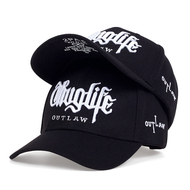 2022 Fashion Fastball CAP Thuglife Embroidery Hiphop Baseball Cap Snapback Hat Adult Outdoor Casual Sun Casual Bone Dropshipping