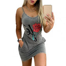 Dress for women 2022 Sleeveless Print Bodycon Mini Strap Dress Women Floral Dress Vestidos Summer 2022 Mini Sleeveless Vestidos