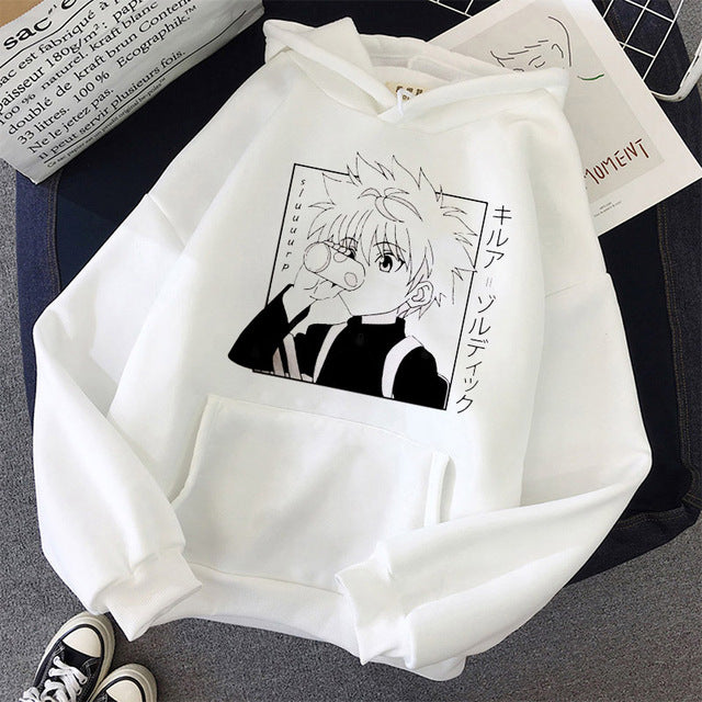 Gothic Langarm Loose Hoodie Beliebtes Anime-Muster Kawaii Plus Size Sports Pullover Fashion Street Tops für Männer und Frauen