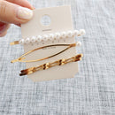 3/5 PCS/Set Fashion pearl Hair Clips for Women Sweet Girl Simple Hairgrip Hairpins Alloy Handmade INS Hair Accessories