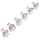 ncmama 12pcs/set Mini Rhinestone No-Slip Grips Hair Clips for Women Girls Glitter Teeth Metal Clamps Flower Hair Accessories