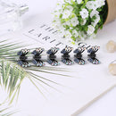 ncmama 12pcs/set Mini Rhinestone No-Slip Grips Hair Clips for Women Girls Glitter Teeth Metal Clamps Flower Hair Accessories