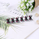 ncmama 12pcs/set Mini Rhinestone No-Slip Grips Hair Clips for Women Girls Glitter Teeth Metal Clamps Flower Hair Accessories