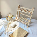 Doppellagiges, verstellbares Holz-Bücherregal, Schreibwaren-Organizer, Regale, Blumentopf, Küchenschrank, Aufbewahrungshalter, Gewürzregal