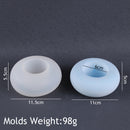 DIY Round Candle Jar Pot Silicone Molds for Making Uv Epoxy Plaster Concrete Storage Box Mould Home Decor Flower Pot Planter