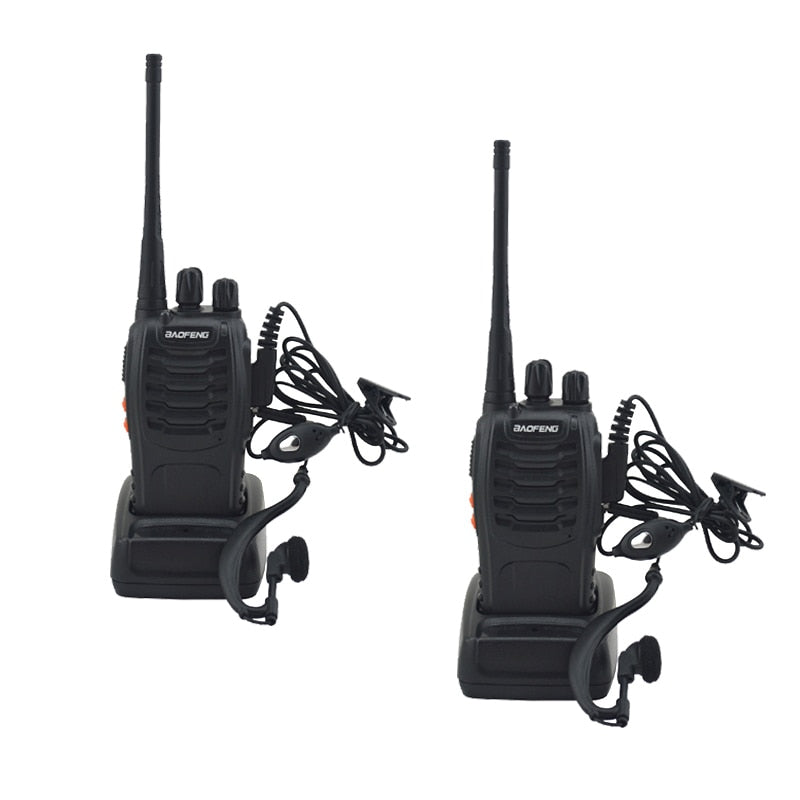 2 teile/los BAOFENG BF-888S Walkie Talkie UHF Funkgerät Baofeng 888s UHF 400-470 MHz 16CH Tragbarer Transceiver mit Hörer