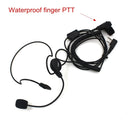 Auricular de Radio táctico Auricular Unilateral con micrófono dedo PTT Ecouteur campo de ciclismo auricular para Kenwood Baofeng