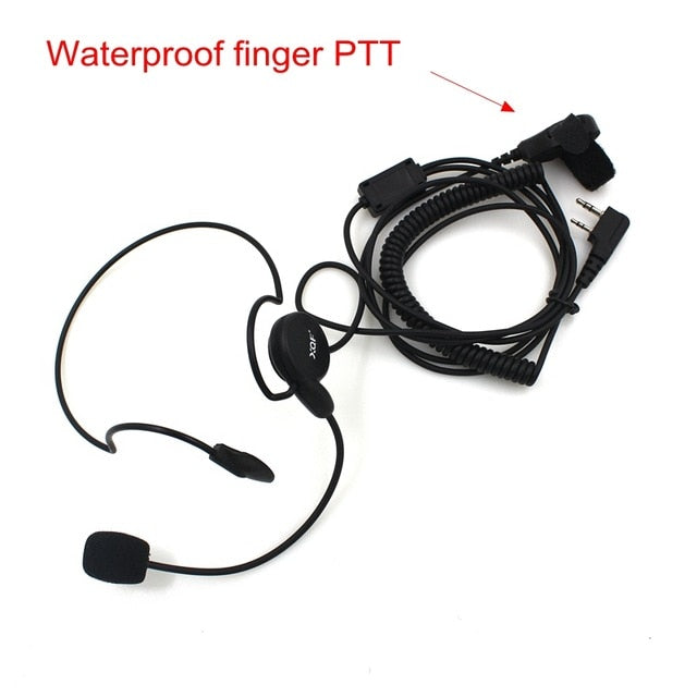 Tactical Radio Headset Auricular Unilateral Headphone With Mic Finger PTT Ecouteur Cycling Field Earphone For Kenwood Baofeng