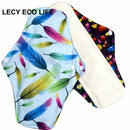 waterproof PUL printed  regular flow reusable Mama pads, super soft day use cloth menstrual pads with organic bamboo inner