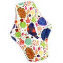 waterproof PUL printed  regular flow reusable Mama pads, super soft day use cloth menstrual pads with organic bamboo inner