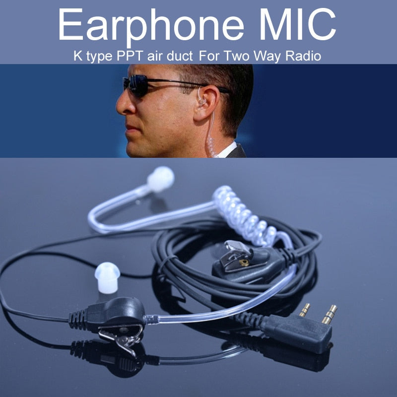 PPT-Ohrhörer-Headset-Mikrofon für Baofeng UV-5r BF-888s UV-82 GT-3TP GT-3 Kenwood TK3107 Walkie Talkie Funkgerät Zubehör